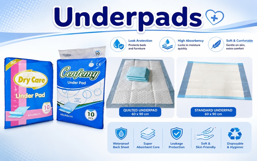 Underpads product range