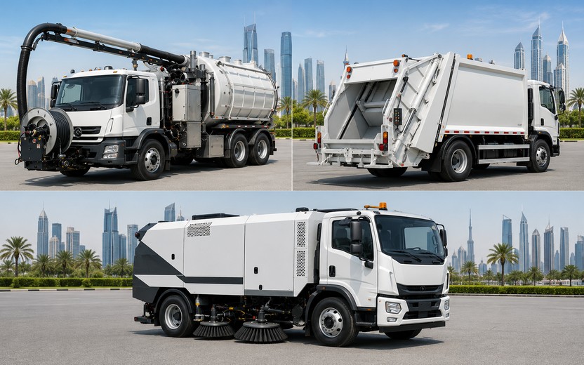 Municipality equipment product gallery with public works and sanitation vehicles