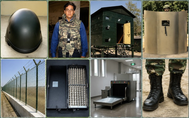 Safety and security products including protective equipment, fencing, detectors, surveillance systems, and secure facilities