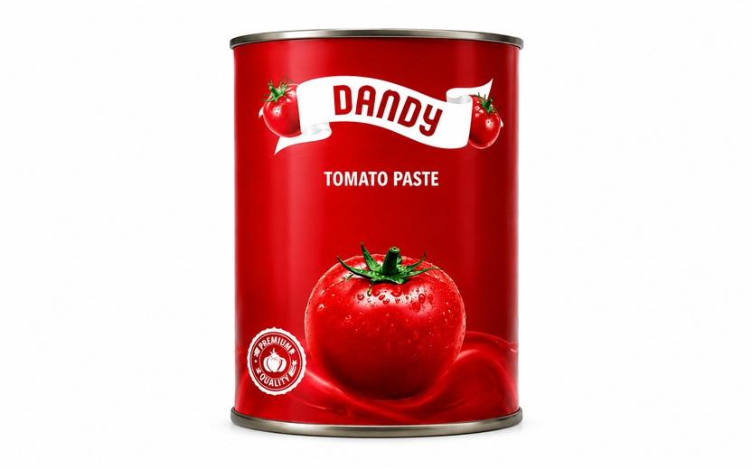 Canned tomato paste for retail and food-service supply