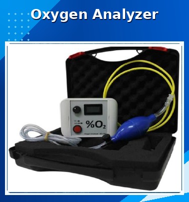 Oxygen Analyzer equipment in its carrying case.